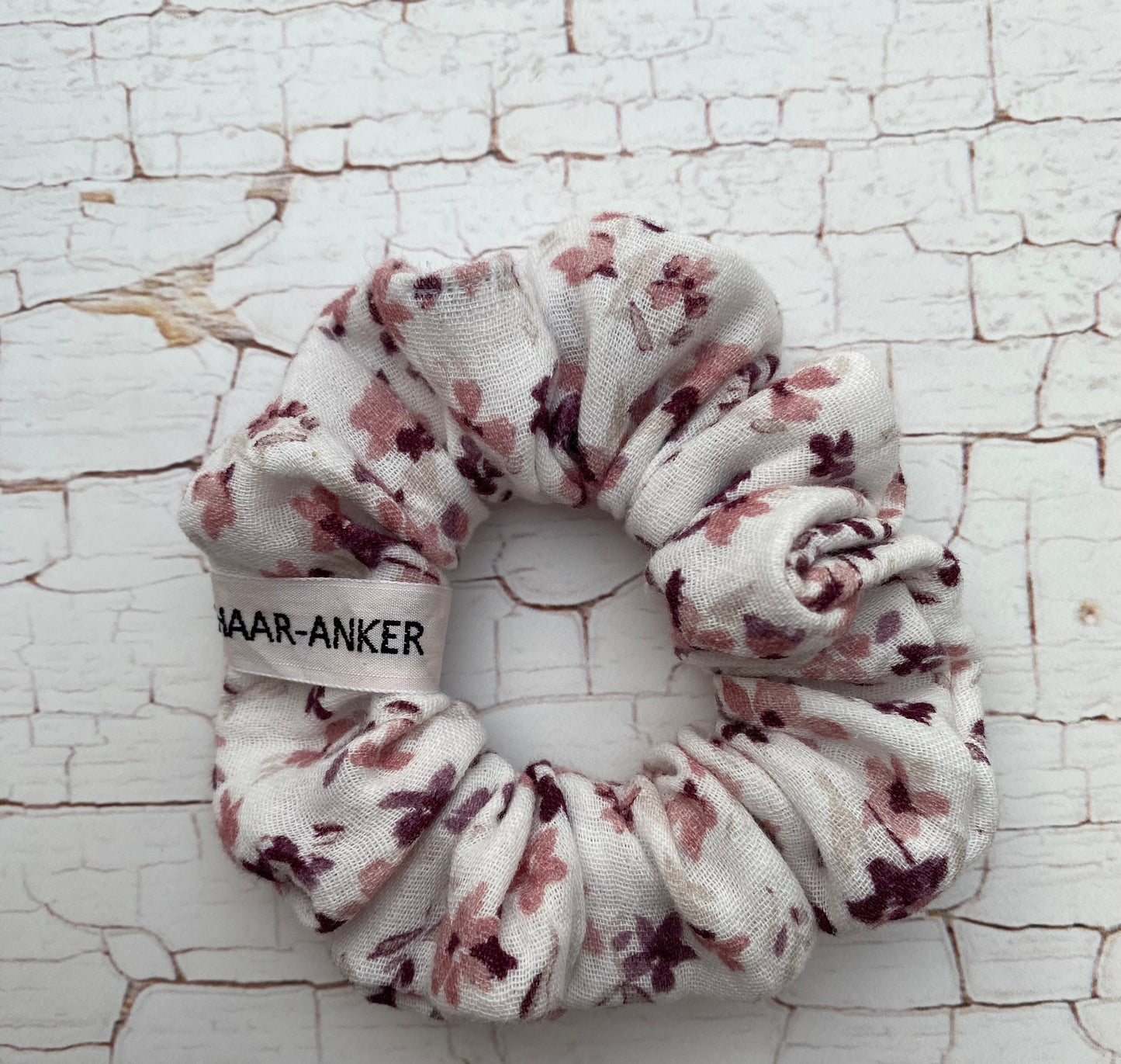 Scrunchie Musselin Blumenprint klein