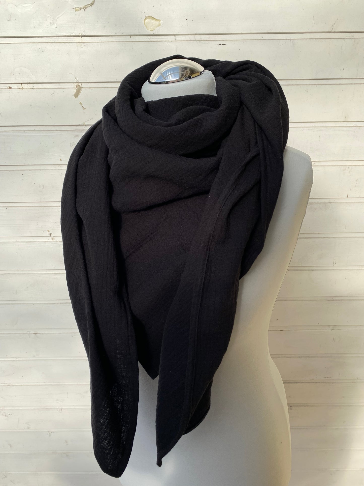 Musselintuch Farbe Schwarz