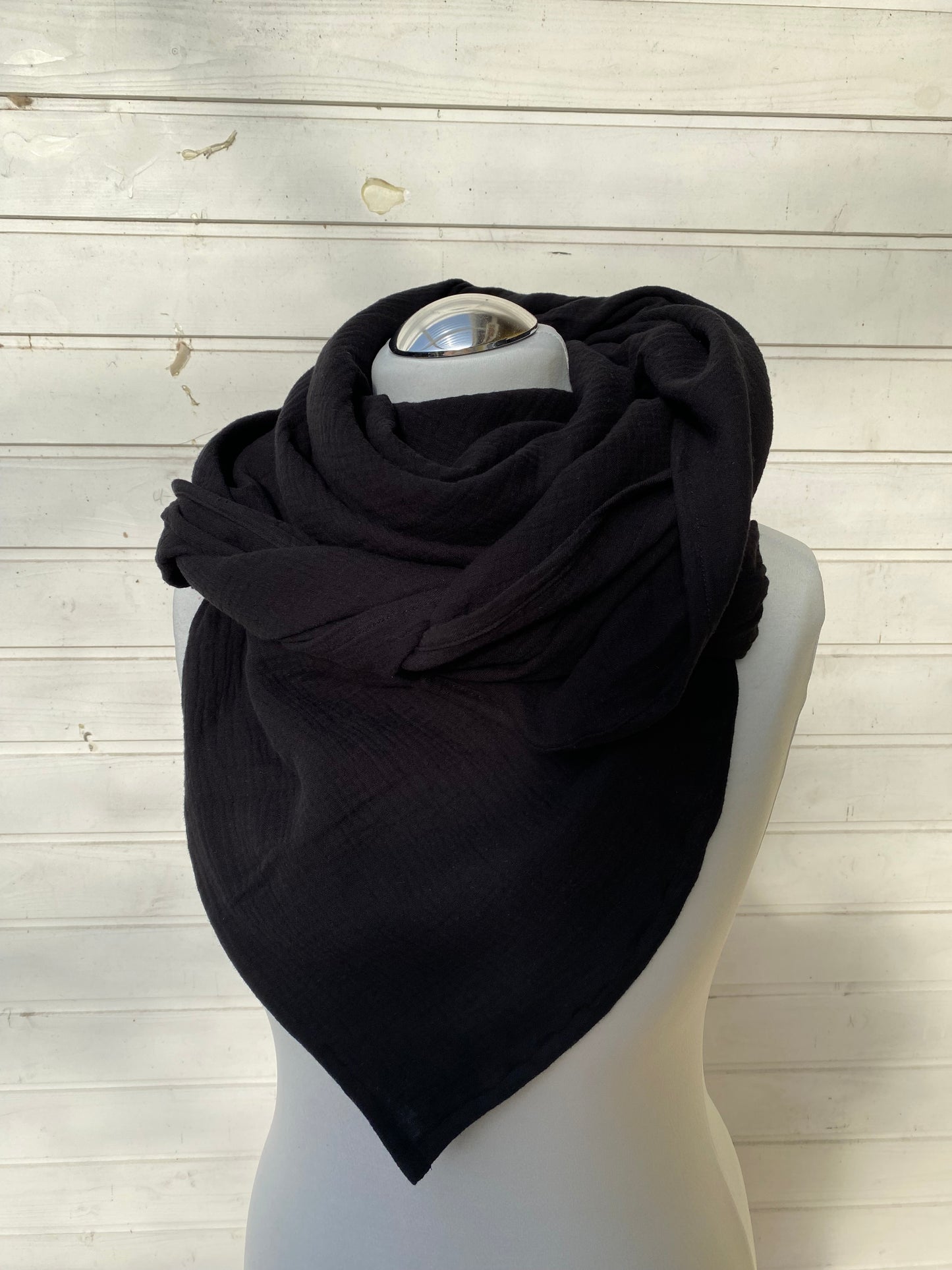 Musselintuch Farbe Schwarz