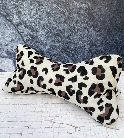 Leseknochen Leoprint Beige