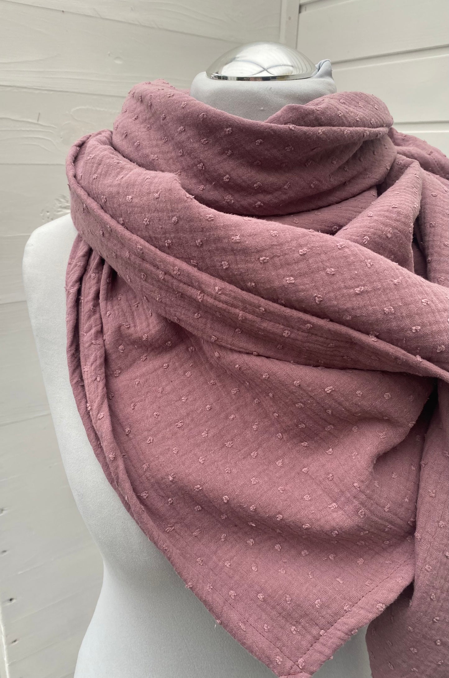 Musselintuch beere mit Dots