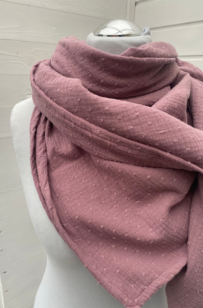 Musselintuch beere mit Dots