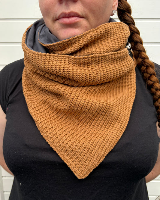 Wickelschal mit Karabiner Ocker