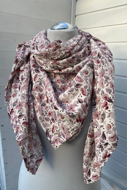 Musselintuch mit Blumenprint