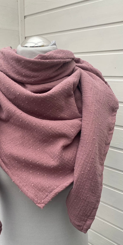 Musselintuch beere mit Dots