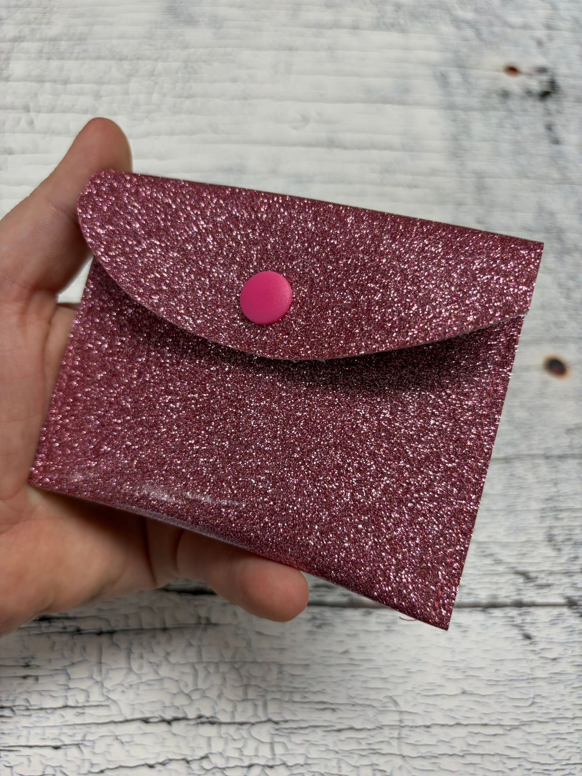 Kleine Geldbörse rosa Glitzer