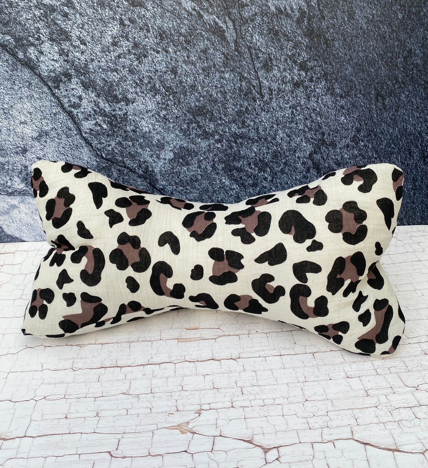 Leseknochen Leoprint Beige