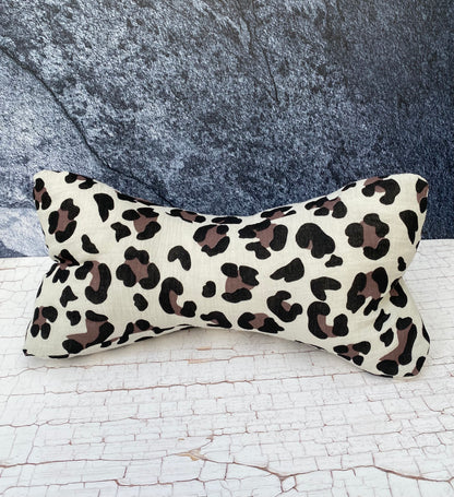 Leseknochen Leoprint Beige