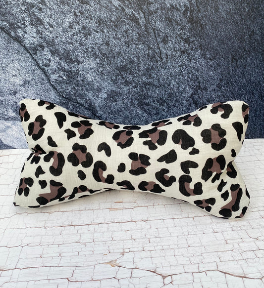 Leseknochen Leoprint Beige