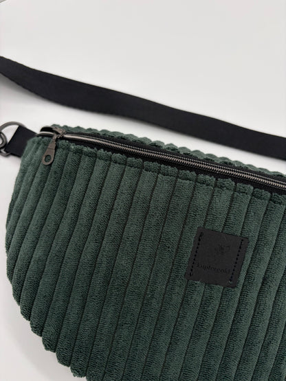 Bauchtasche Cord tannengrün