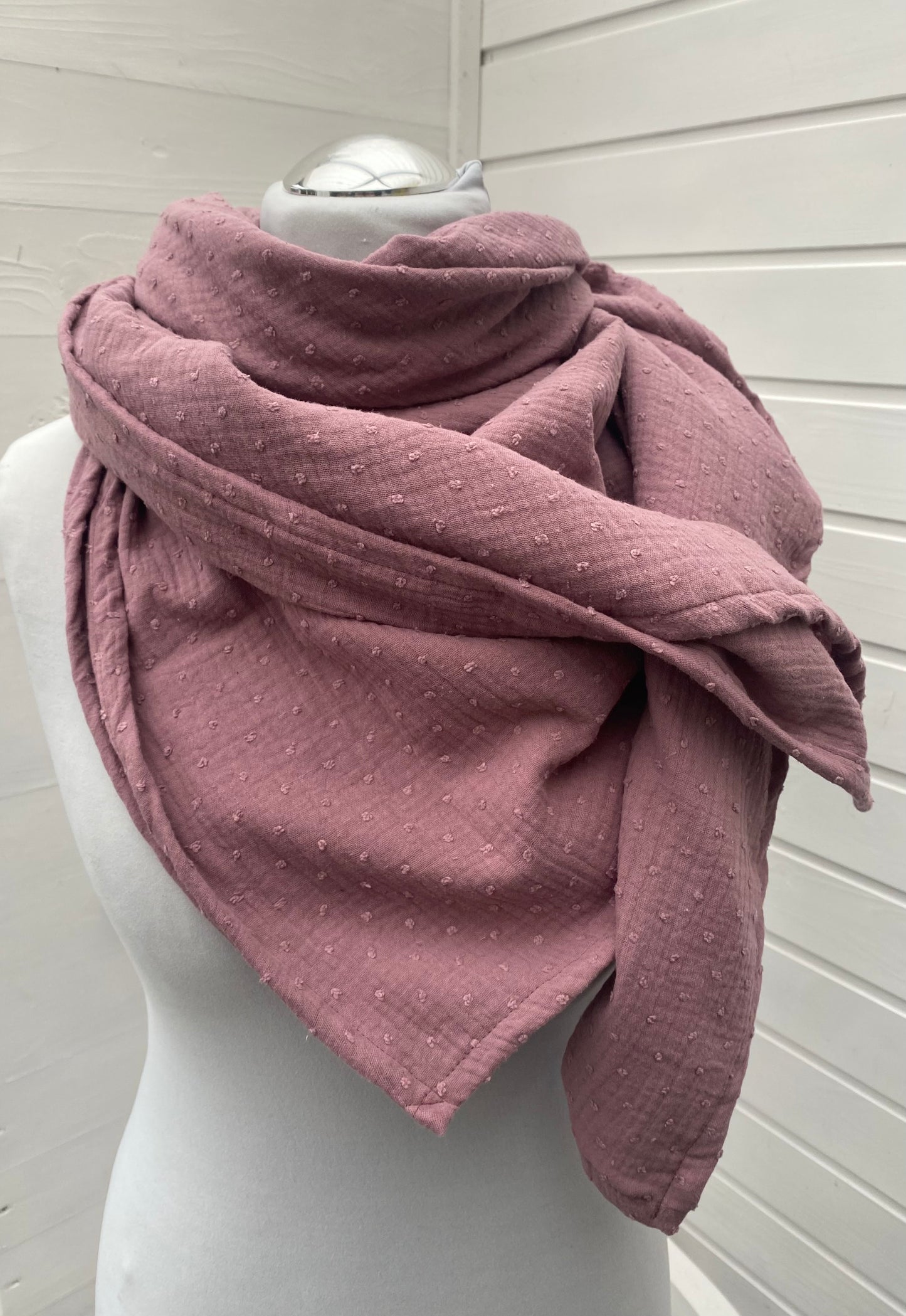 Musselintuch beere mit Dots